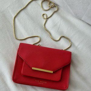 Ted Baker London Red Leather Crossbody! NWOT